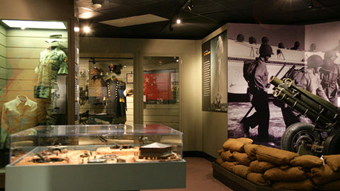 parris island museum interior with exhibits