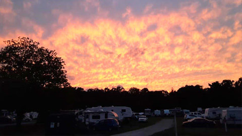 Fall Camping in the Lowcountry rvs and sunset
