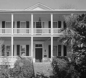 Robert Smalls House. Black and white photo of a white house