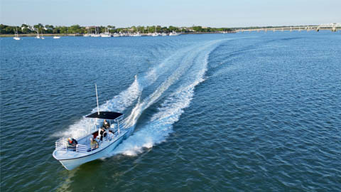 Beaufort Dolphin Adventures. a boat on the water