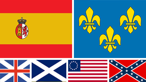 South Carolina's History of Rule. Images of flags