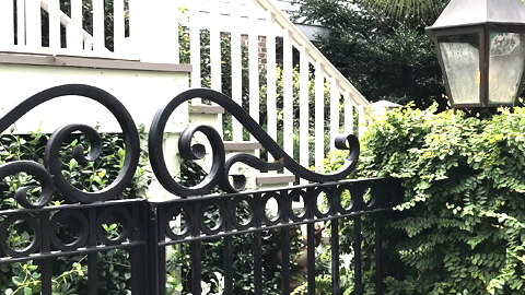 Why Prince Is the Prettiest and Most Charming Street in Beaufort. A wrought iron gate